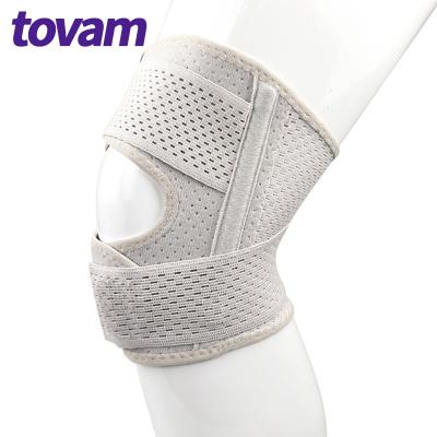 China Tovam Universal Knee Brace With Metal Side Bars Elastic Compression Sleeve For Weightlifting Powerlifting Running SPANDEX NYLON for sale