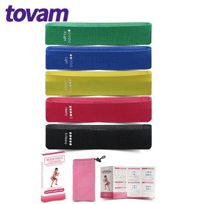 China Polyester + Latex Yarn Customized Loop Resistance Band Hip Resistance Band Exercise Bands for sale