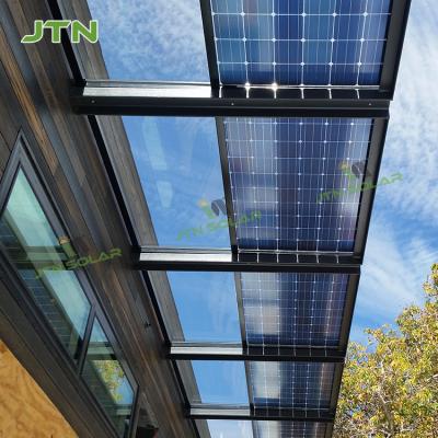 China Panel solar bifacial de vidrio doble transparente sin marco 530W 540W 550W en venta