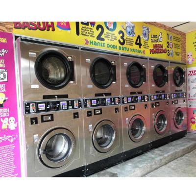 China 30kg Coin Washing Machine , Double Washer And Pile Dryer 910*1300*2150mm for sale