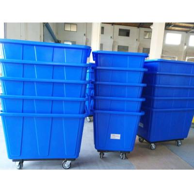 China Recycled Plastic Laundry Clothes Cart Laundry Trolley Price For Sale for sale