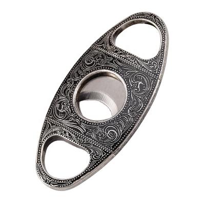 China JIFENG J06 Custom Cigar Cutter Antique Silver Metal Traditional Classic Sellable Accessories Base for sale