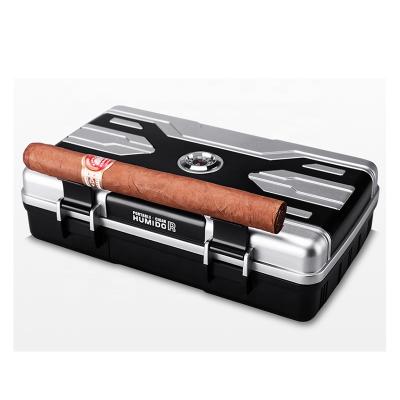 China China JIFENG Cigar Accessories Manufacturer JF-093 Custom Plastic Travel Cigar Case Humidor Travel Humidor For 10 Cigars With Humidor for sale