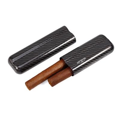 China Easy To Carry JIFENG JF-029C 30g 2 3 Cigars Carbon Fiber Travel Cigar Case Holder 15.5*4.9*2.6cm for sale