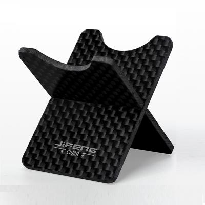 China Real Carbon Fiber JIFENG Design Manufacture JF-099 5.2*3.4*0.2cm 2pcs 12g Custom Carbon Fiber Cigar Rest for sale