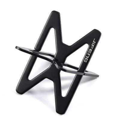 China Foldable Made in China JIFENG Custom Design JF-YT-6 Stainless Steel Metal Cigar Holder Star Shaped Rest 5.2*3.4*0.15cm 2pcs 19g for sale