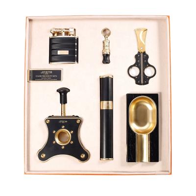 China JIFENG TZ206 cigar luxury cigar set stainless steel metal cigar accessories set for sale