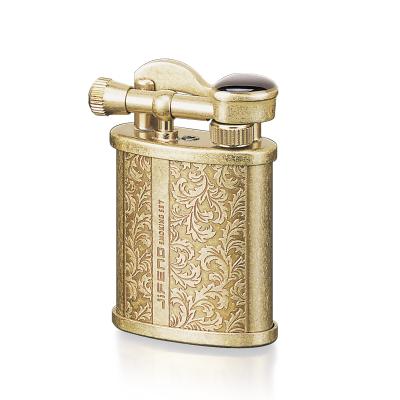 China Vintage Brass Oil Lighter JF-018 5.8*3.6*1.6cm JIFENG Metal Wholesale for sale