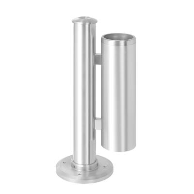 China HW902 Original Design Aluminum Ashtray Waste Bin And Garbage Bin With Standing Ashtray for sale