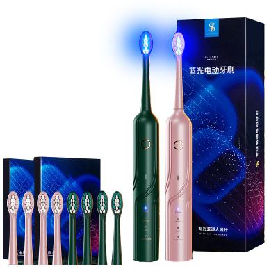 China CE Approved Toothbrush Electric Toothbrush Teeth Sterilization and Whitening Whitening Oral Clean Blue LED Light Electric Toothbrush 4 Modes for sale