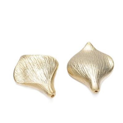 China Gold Petal Leaf Shape 13.5*17.5mm ALLOY Filled Charm for sale