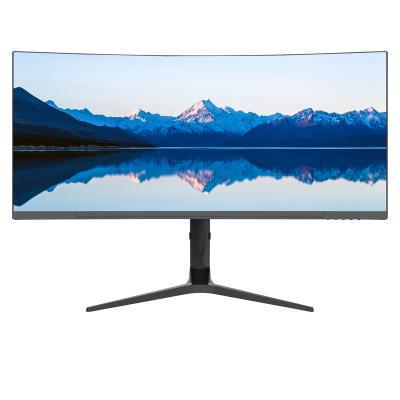 China HDR Curved Surface 1900R Terminal 34 inch 2560*1080 144Hz Rotary Lifting V-shaped Support  LED Curved Surface 1900R 1000:1 Monitor f for sale