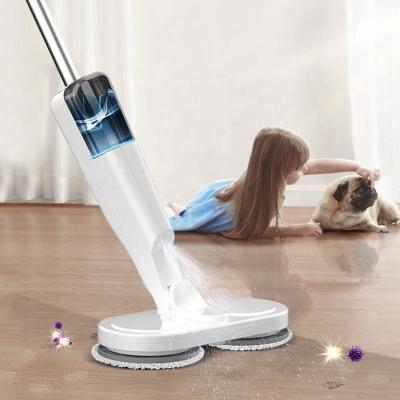 China Sustainable Hot Sale Home Amazon Microfiber Spinning Spray Cordless Handheld Automatic Electric Mop for sale