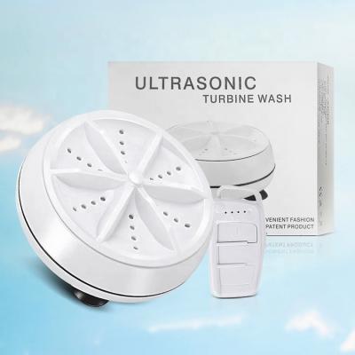 China Small Home Laundry Smart Electric Seal Hotel Travel Ultrasonic Semi Automatic USB Turbine Portable Washing Machine Mini for sale