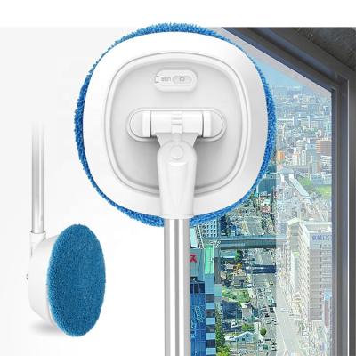 China Private Label Automatic Cleaning Rechargeable Cordless Glass Ceiling Wiping Automated Telescopic Window Washer for sale