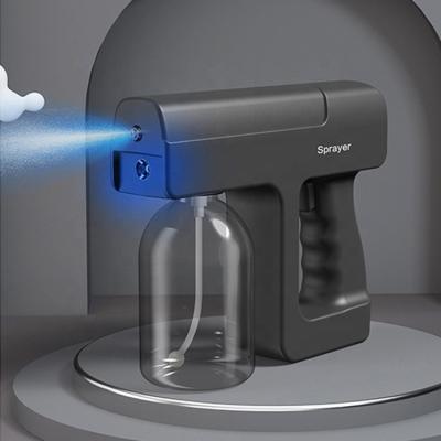 China Nano Jet Machine USB Water Vapor Mist Sterilization Ray Blue Electrostatic Nano Spray Gun Handheld Mini Spray Gun for sale