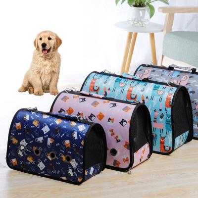 China Newcomer Upgraded Viable Version Eight-hole Oxford Dog Pet Travel Breathable Carrier Bag Tote Cat Handbag for sale