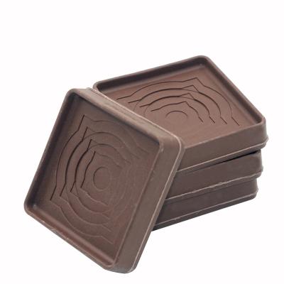 China Rubber Customized Rubber Pad 3inch Square NBR Caster Cup for sale