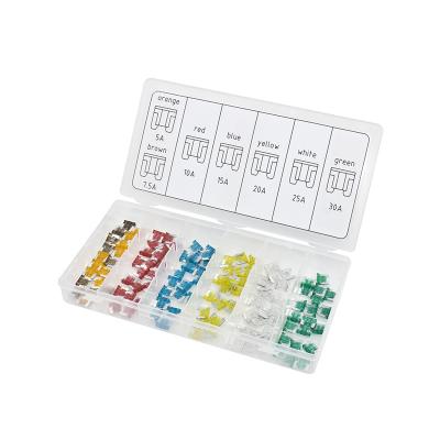 China 120 Pieces Assortment Kit Automotive Micro Fuse Blade Car for sale