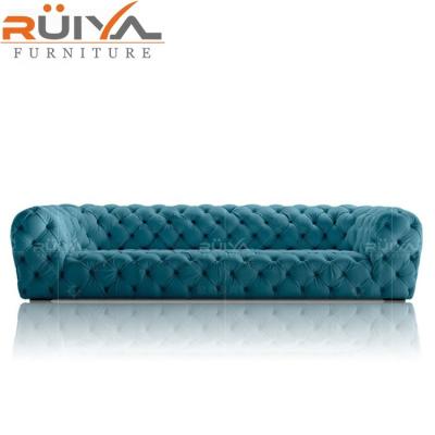 China Baxter Adjustable Design Italian Fashionable High Quality Tufted Velvet Chesterfield Sofa Set (Size) for sale