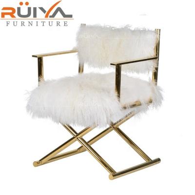 China European style wool material+stainless steel wool sofa relax modern chair single sofa chair for sale