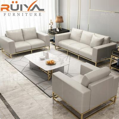 China Other Modern Luxury Arabic Sofa Sets For Living Room 1+2+3 Modern With Gold Frame for sale