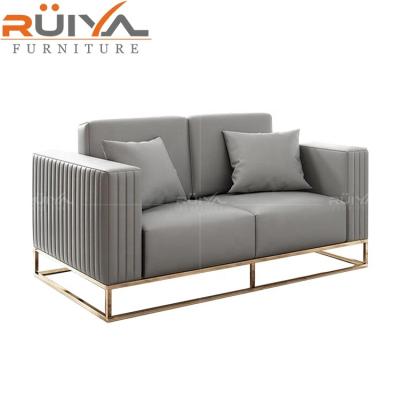 China 2020 Ruiya Adjustable Gold Frame 2 Seater (Height) Furniture Living Room Furniture Modern Sofa for sale