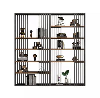 China tieyi Modern Simple Modern Floor Shelf Office Bookcase Metal Partition Display Racks for sale