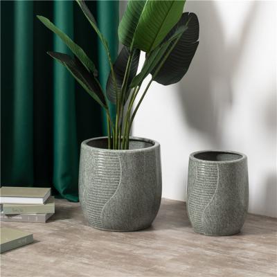 Cina Stile moderno occidentale di lusso intorno ai vasi da fiori ceramici & alla piantatrice del giardino di minimalismo all'aperto dell'interno dei vasi in vendita