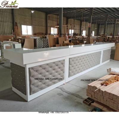 China Wholesale Custom White Nail Salon Equipment Modern Manicure Station With Drawers for sale