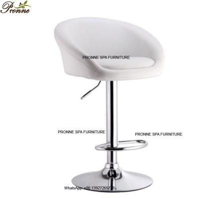 China Modern European leather bar chair swivel bar nail salon beauty fashion style high bar stool for sale