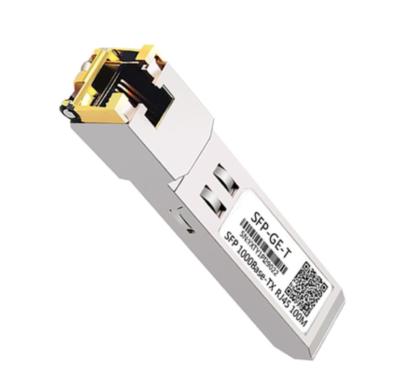 China 30m 100m RJ45 1000M 1.25G SFP Optic Transceiver GE Base-T Optical Fiber SFP Module for sale