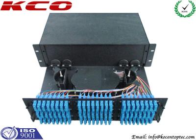 China Fibre Termination Box ODF Unit Fiber Optic Patch Panel Rack Mount 96 Cores 4U for sale