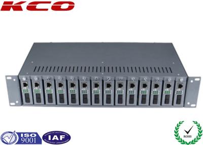 China 14 groeven Facultatieve Multimode Media Convertor 19 Rektype van Duim2u Chassis Te koop