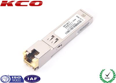 China RJ45 Copper SFP Fiber Optic Transceiver 1.25G 1000BASE-T For CAT6 CAT7 for sale