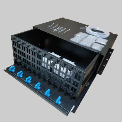 China 4U Drawer Type 96 Ports Rack Mount Patch Panel FTTH Fiber Optic Termination Box for sale