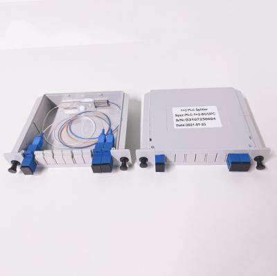 China SC/UPC passieve vezelsplitters 1x2 1:2 1*2 Invoegtype LGX PLC-splitter Te koop