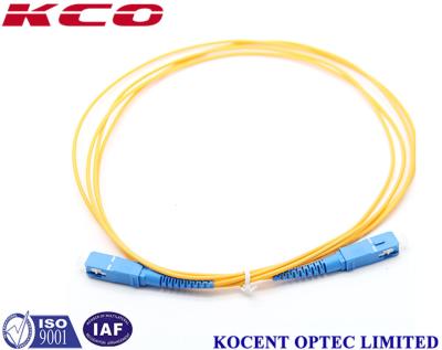 China PVC/LSZH Fiber Optic Cable Patch Cord  SM 9/125 SC/UPC-SC/UPC 2.0mm for sale