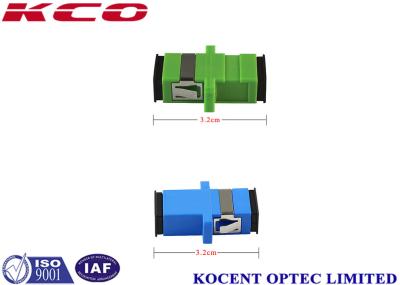 Κίνα Μπλε πράσινο Fiber Optic Adapter SC / UPC, SC / APC με φλάντζη Simplex 0.2dB προς πώληση