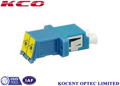 China LC-/UPCduplex-Fensterladen-Faser-Optikadapter-volles Flansch-Monomode--MonoMode blaue Farbe zu verkaufen