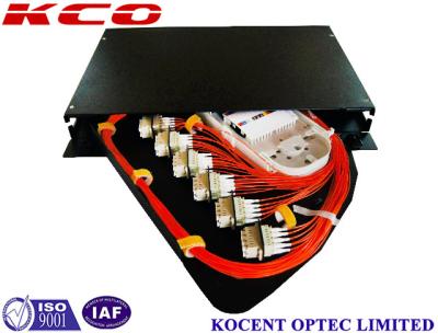 China ODF Distribution Fiber Optic Termination Box OM4 OM5 1U 24 Port Rotating Splice Rackmount Patch Panel for sale