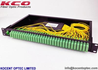 Cina Lega di alluminio a fibra ottica del quadro d'interconnessione del supporto di scaffale del separatore di SC/APC 1U 1x64 in vendita