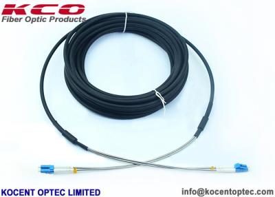 China Base al aire libre fibroóptica 7.0m m TPU de la fibra 2fo 4 6 del cable FTTA del remiendo CPRI del campo acorazado del ejército del LC en venta