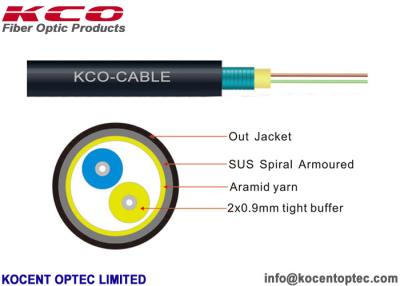 China 2 Fiber 4 Core TPU LSZH Armored Field Fiber Optic Cable FTTA 4.8mm TPU NFRP for sale