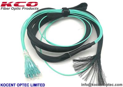 China MTP Fibra Óptica Cable de camião MPO 12LC OM3 OM4 Com puxando tubo de proteção ocular à venda