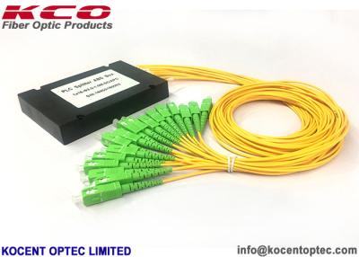 Κίνα 116 PLC Fiber Optic Splitter 1x16 ABS Box 0,9mm 2,0mm 3,0mm 1*16 Μοντυλικό Splitter προς πώληση