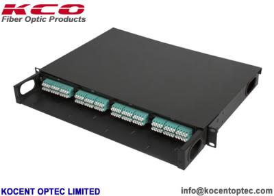 China Alta densidade 96fo 96core 19' 1U OM3 OM4 MPO MTP Fibra Óptica Patch Panel Terminal Box à venda