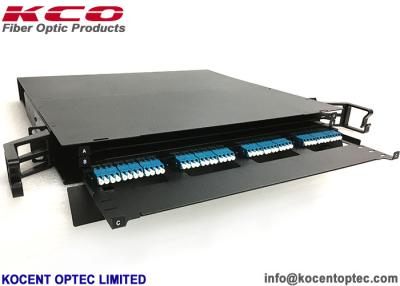 China El panel de remiendo del soporte de estante de LC/APC 1U 144cores Optica Fibra MPO MTP en venta