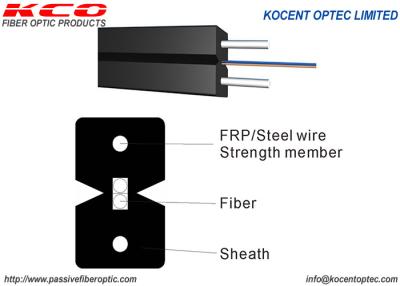 Cina G657A1 Single Mode Indoor 2fo 2 Cavi in acciaio LSZH FTTH Drop Fibre Ottica in vendita