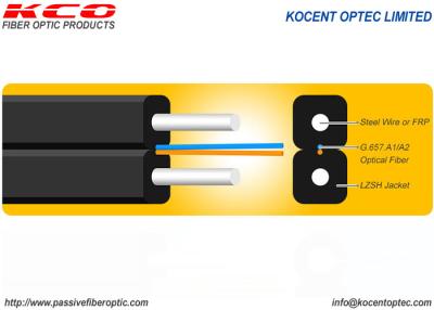 China Single Mode G657A 2fo 2 FRP Optica Fibra Flat 8 Figure FTTH Drop Cable Anatel for sale